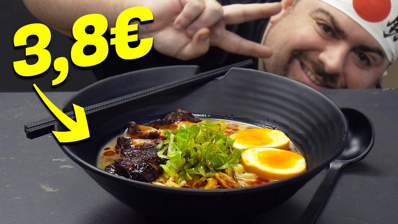 RAMEN de POLLO por 3,80 euros NIVEL RESTAURANTE
