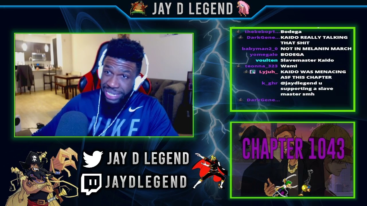 Jay D. Legend. One Piece. Ch 1043 LIVE REACTION [FULL] [nika edition]