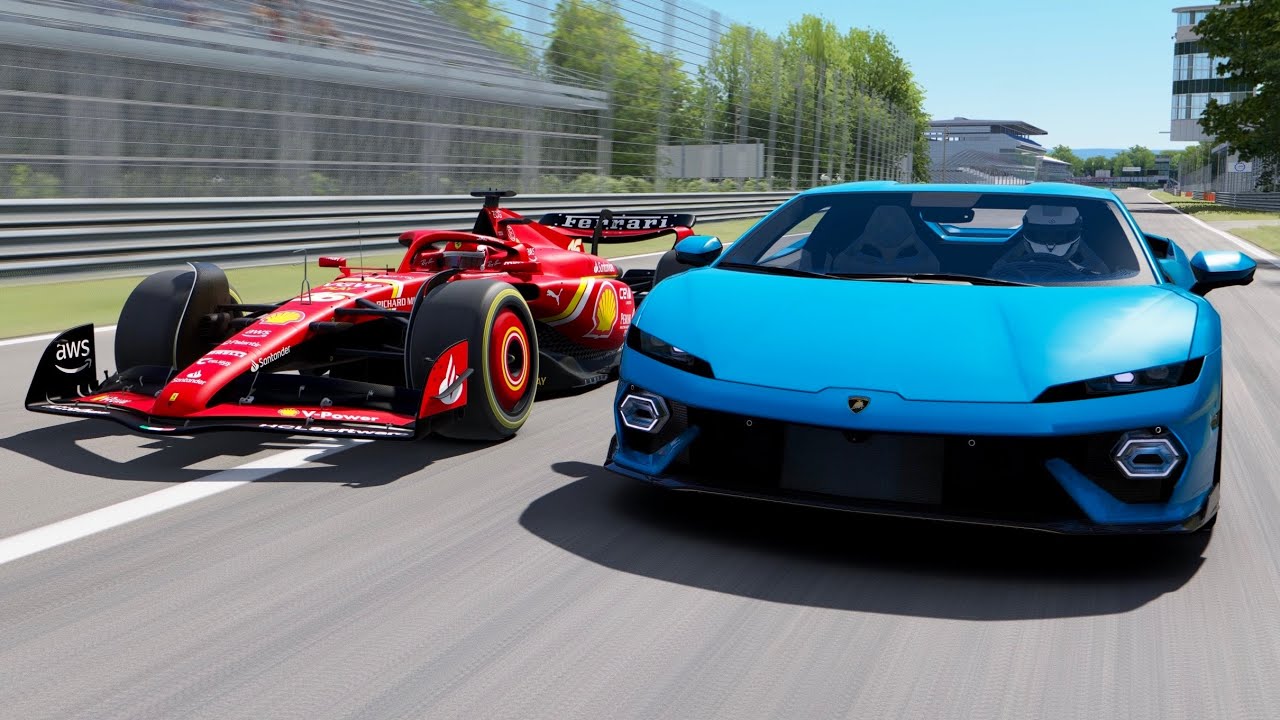 Ferrari F1 2024 vs Lamborghini Temerario - Monza GP
