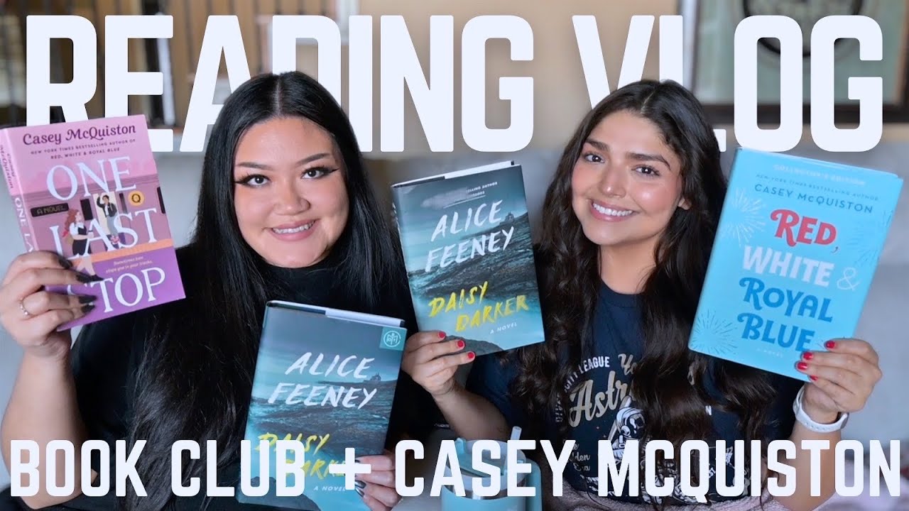 reading vlog 📖✨: daisy darker, book club, red white and royal blue, one last stop, casey mcquiston