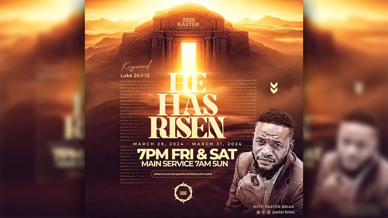 How to design a church Easter flyer in photoshop cc 2023 | SpeedArt