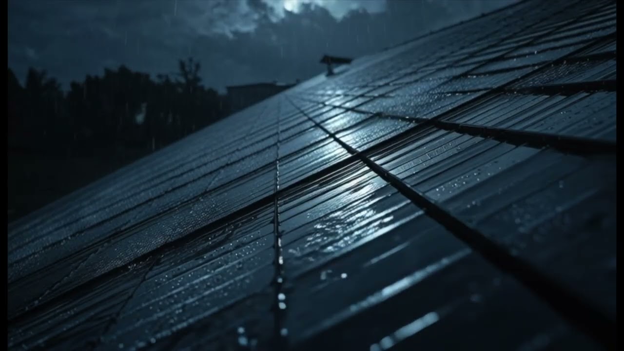 Quiet Night Rain on the Roof 🌧️ Soft Outdoor Ambience for Restful Evenings and Background Calm