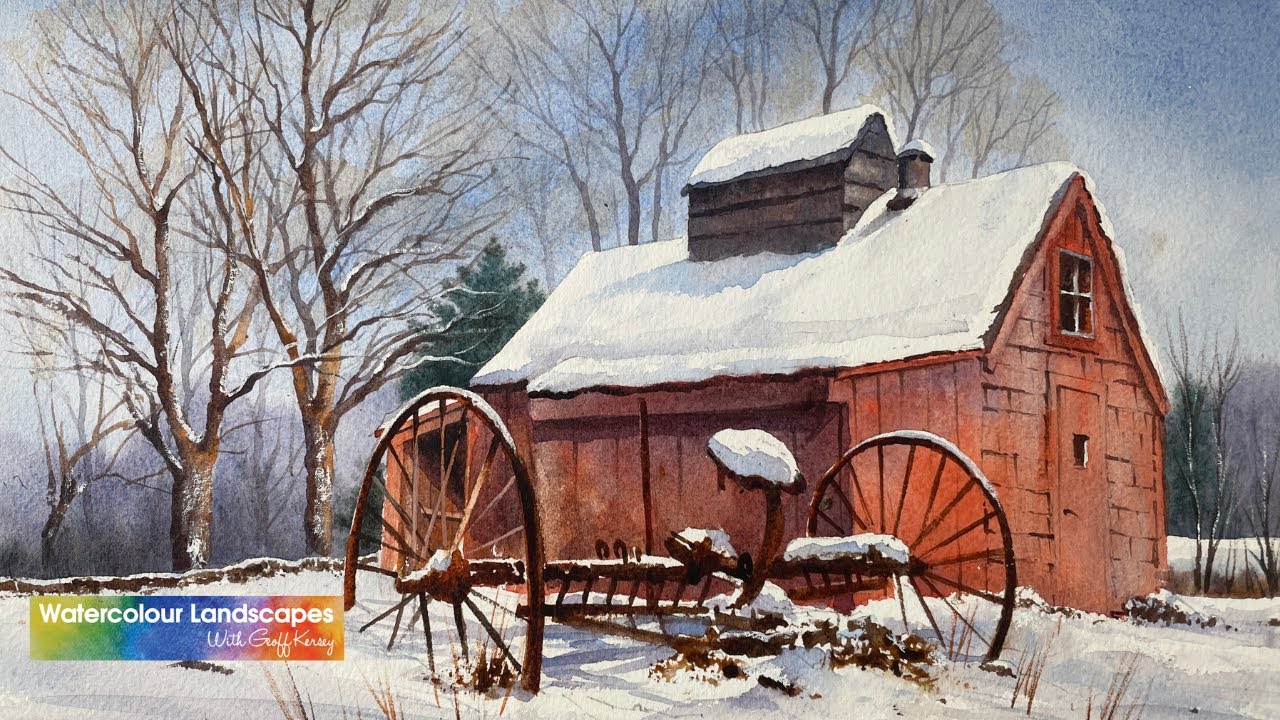 FULL TUTORIAL Old Red Sugar House with Geoff Kersey ⎮ Watercolour Landscapes