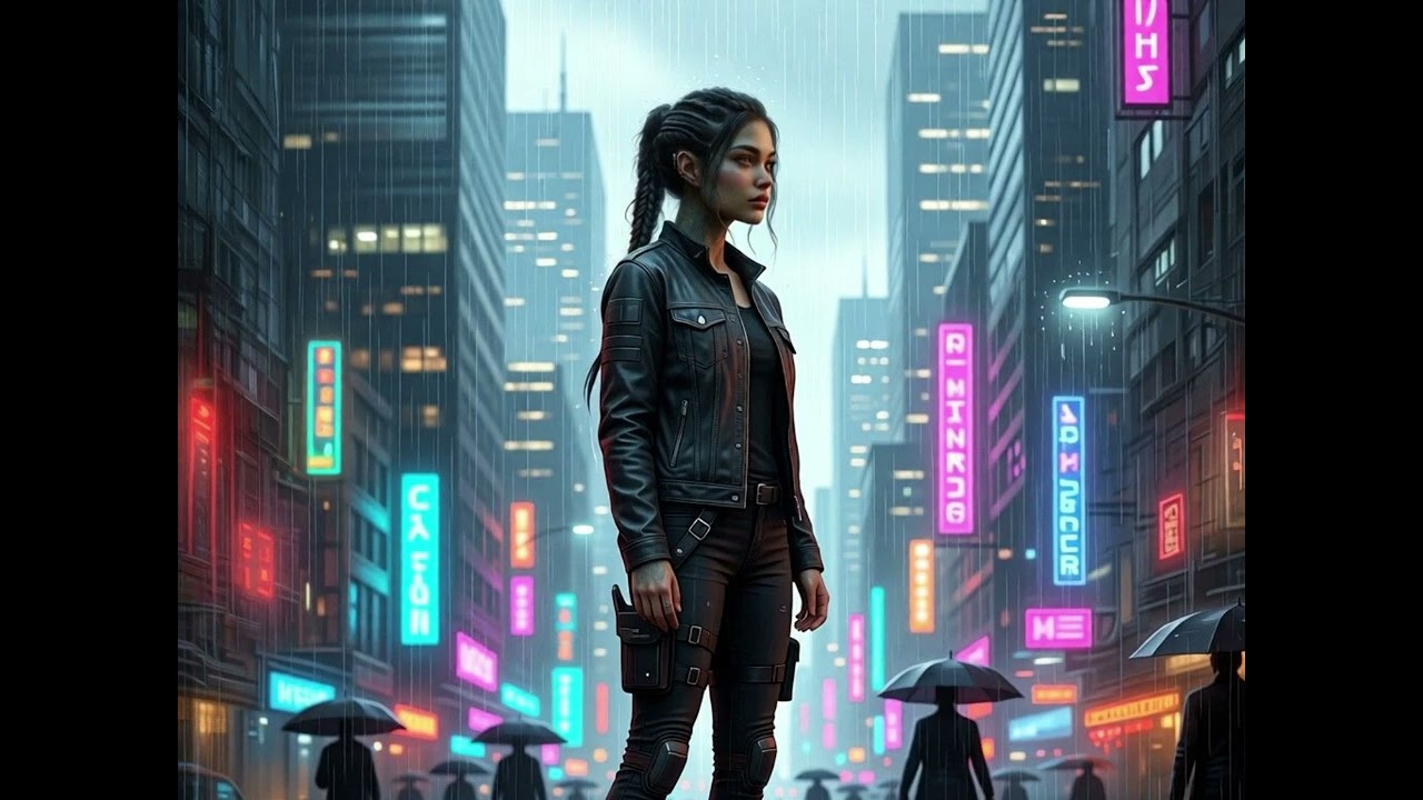 Chrome Dust, Neon Blood (cyberpunk AI music)