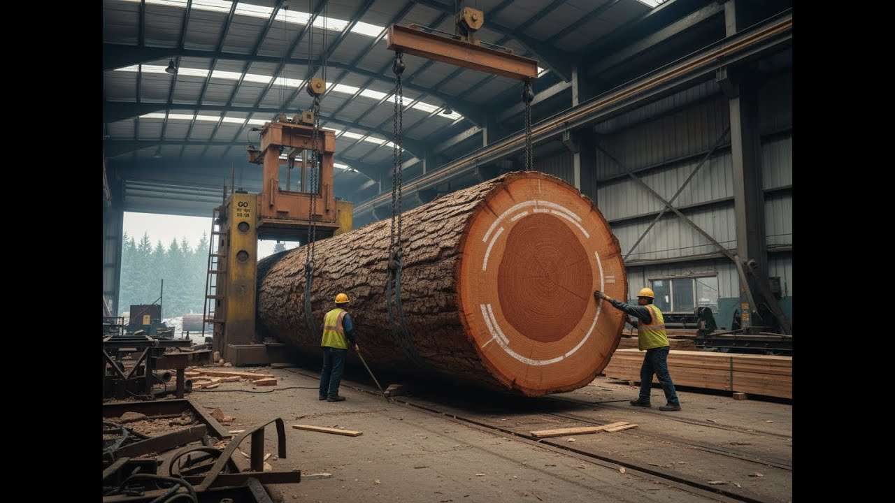 Inside the World's Largest Mega-Sawmill | Full Manufacturing Process (4K)