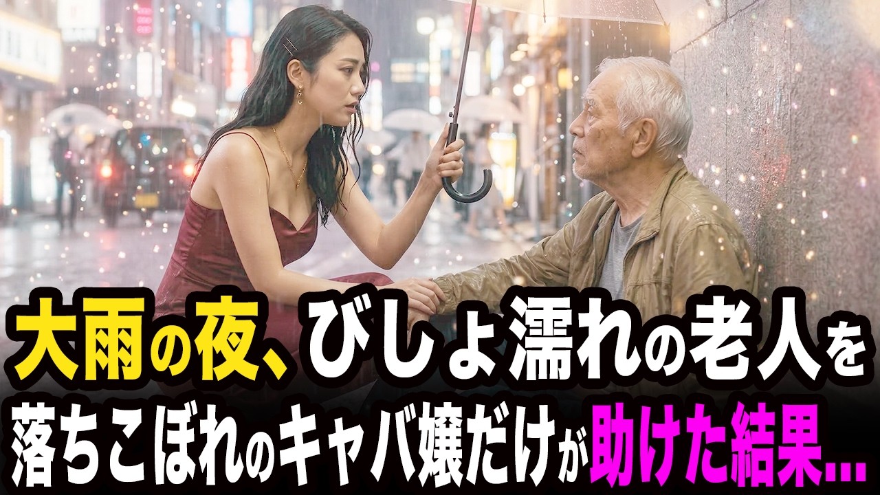 大雨の夜、びしょ濡れの老人を落ちこぼれのキャバ嬢だけが助けた結果...