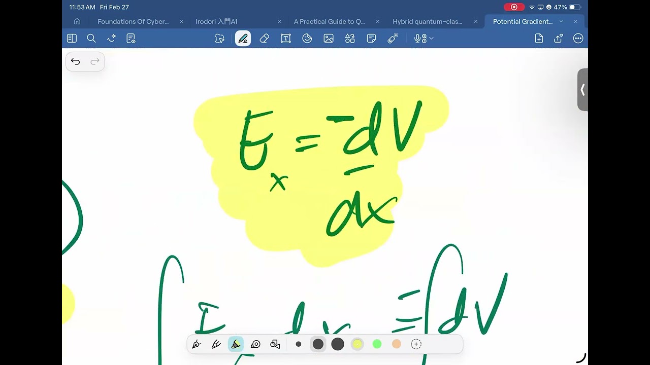 Physics 102 - Potential Gradient