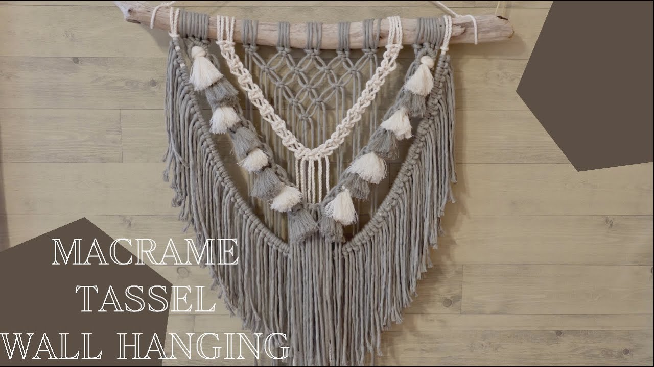 マクラメタッセルタペストリー/Macrame tassel wall hanging