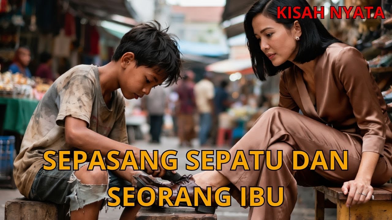 KISAH MENYEDIHKAN ANAK KECIL GELANDANGAN DI PASAR, SAAT MENGENAKAN SEPATU KE WANITA TERNYATA DIA...