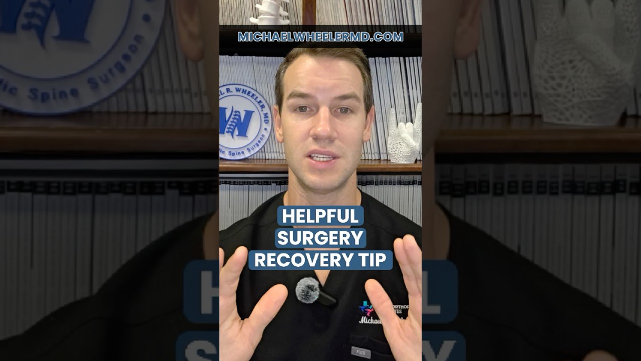 Surgery Recovery Tips - Dallas Orthopedic Surgeon #orthopedicsurgeon