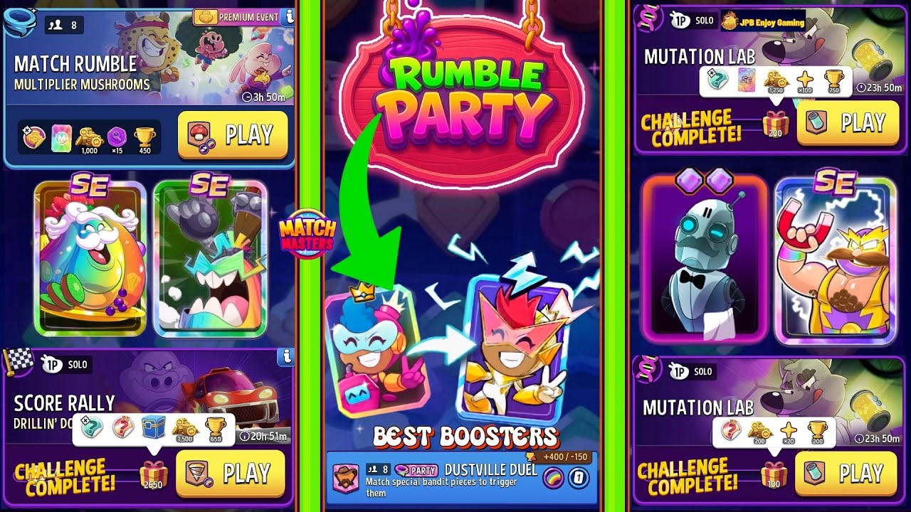 (Party+1 Rumble+3 Solo) Multiplier Mushrooms/ Drillin'Down+Rainbow 🌈/Mutation Lab 200 & 100 DNA 🧬