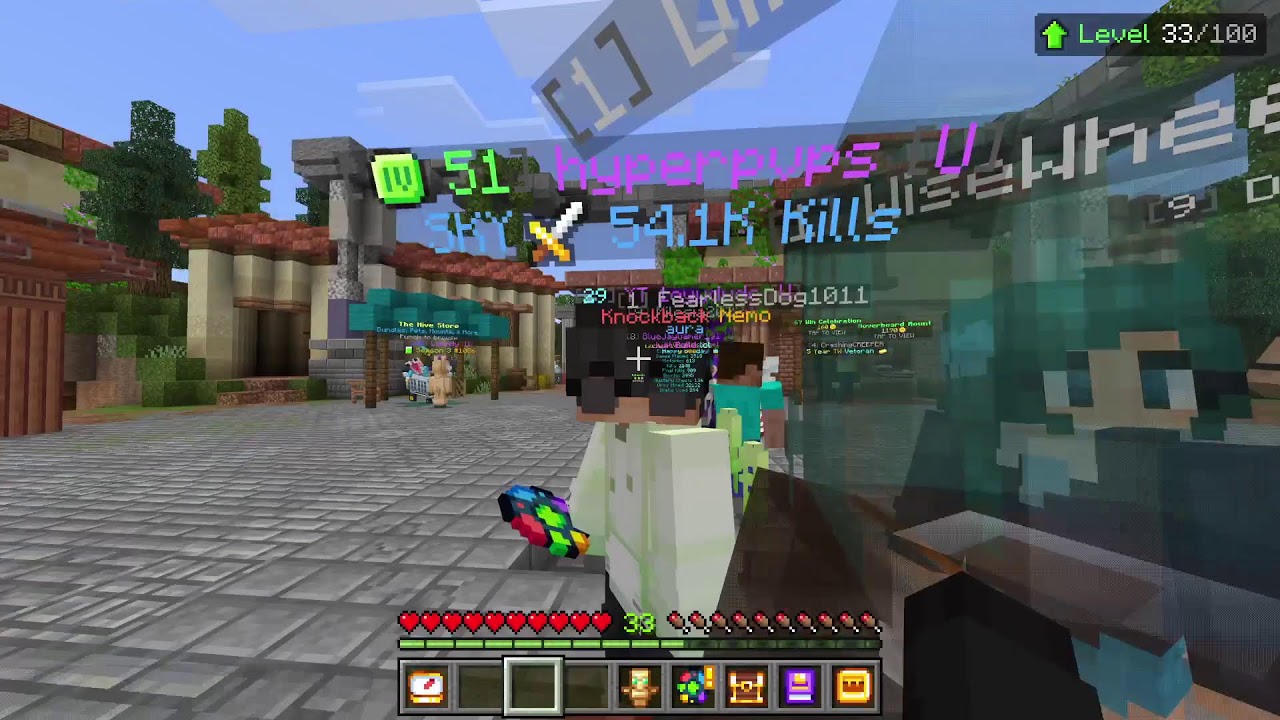 Playing Minecraft hive