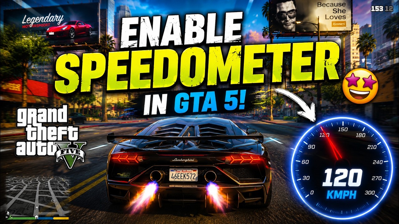 Enable Speedometer in GTA V | How to Install Speedometer in GTA V