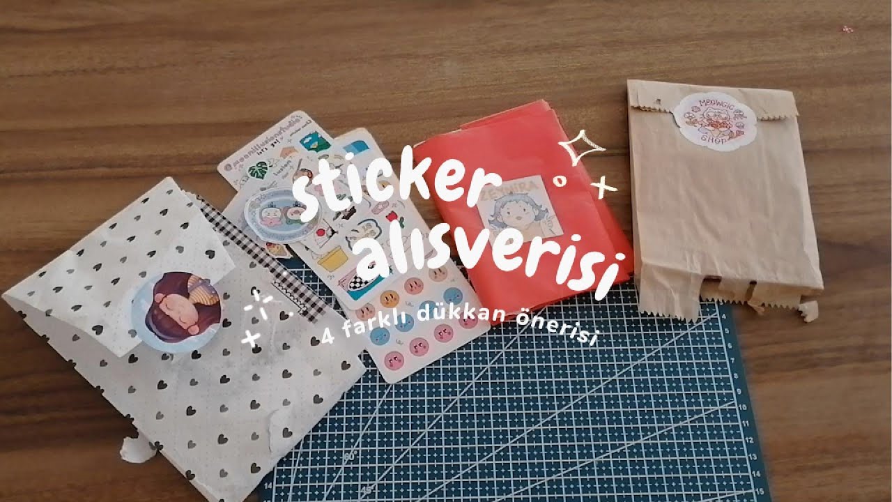 Sticker Dükkanlarını Keşfediyoruz #1 I moonillusionstudio, meowgic.shop, zeynira, cry.staldesign 🌸🎈