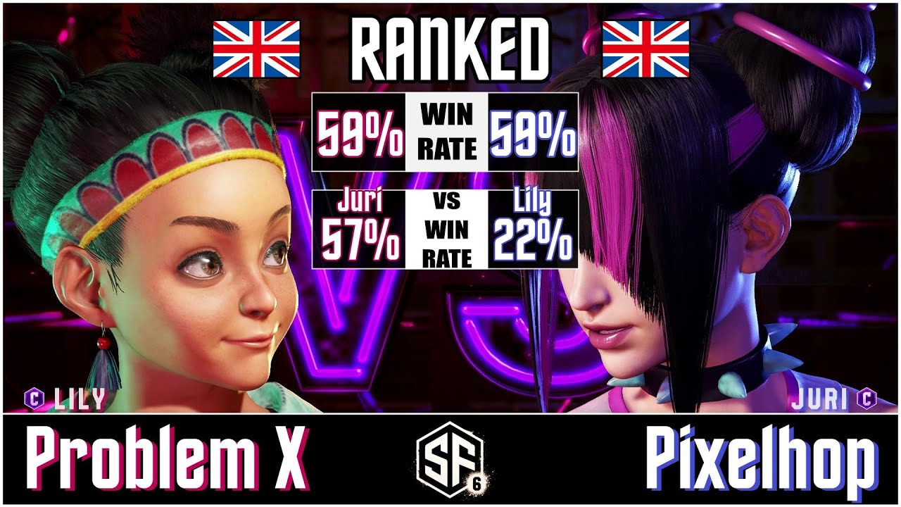 SF6 - Problem X (Lily) vs Pixelhop (Juri) in Street Fighter 6