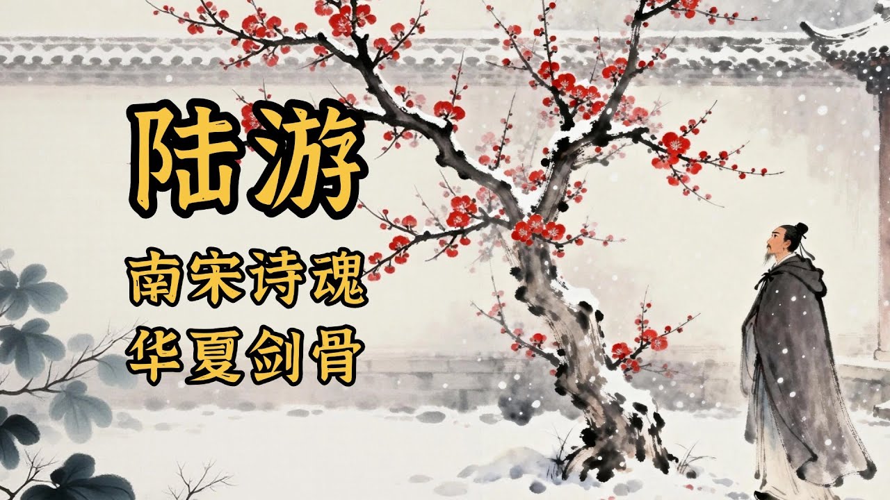 ✨「劍南詩骨」陸遊的一生：從鐵馬書生到未歸孤臣，將遺恨刻成史，把山河淚寫成示兒詩📜#陆游#爱国诗人#中國文學#靖康之难#宋朝#家国情怀 #歷史故事 #人物傳記#诗词 #人文历史 #历史人物#古典文学