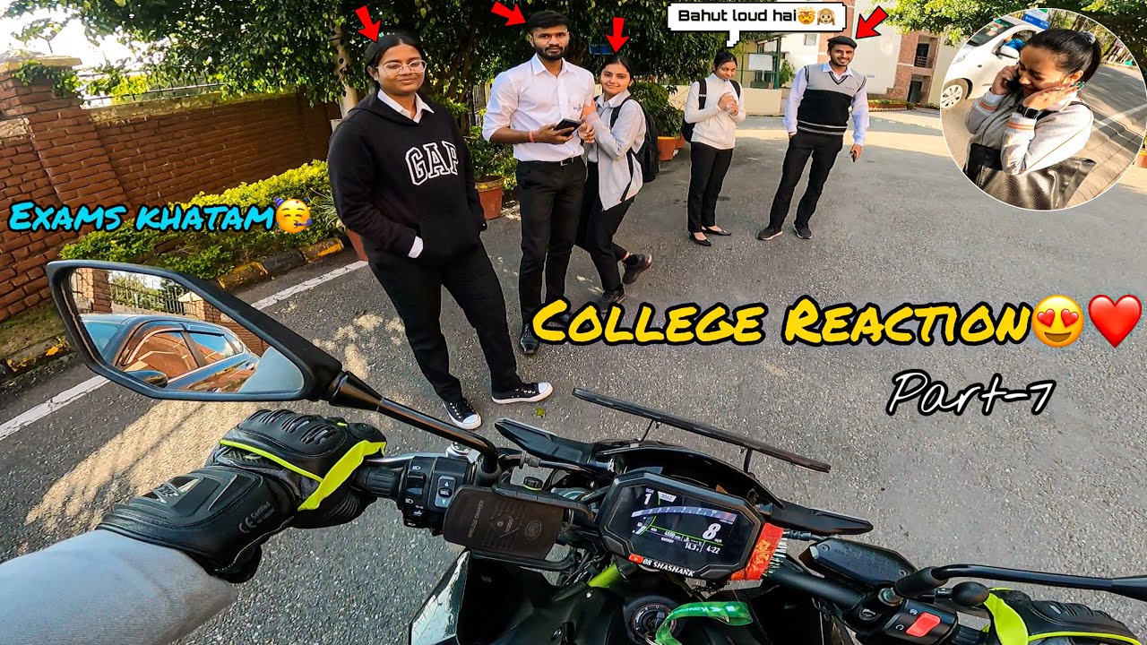 Taking My Kawasaki z900 To college 😍❤️| Public Reaction on Superbike