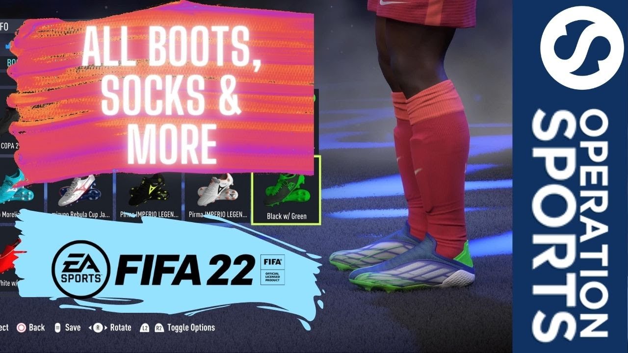 FIFA 22 - All Kit Fits, Boots Hand Wraps and Socks for Created Players