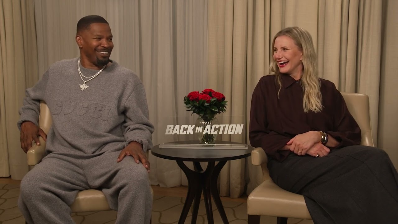 Back in Action Cast Interview- JAMIE FOXX SAYS HOW DENZEL HELPED HIM FOR THIS ROLE