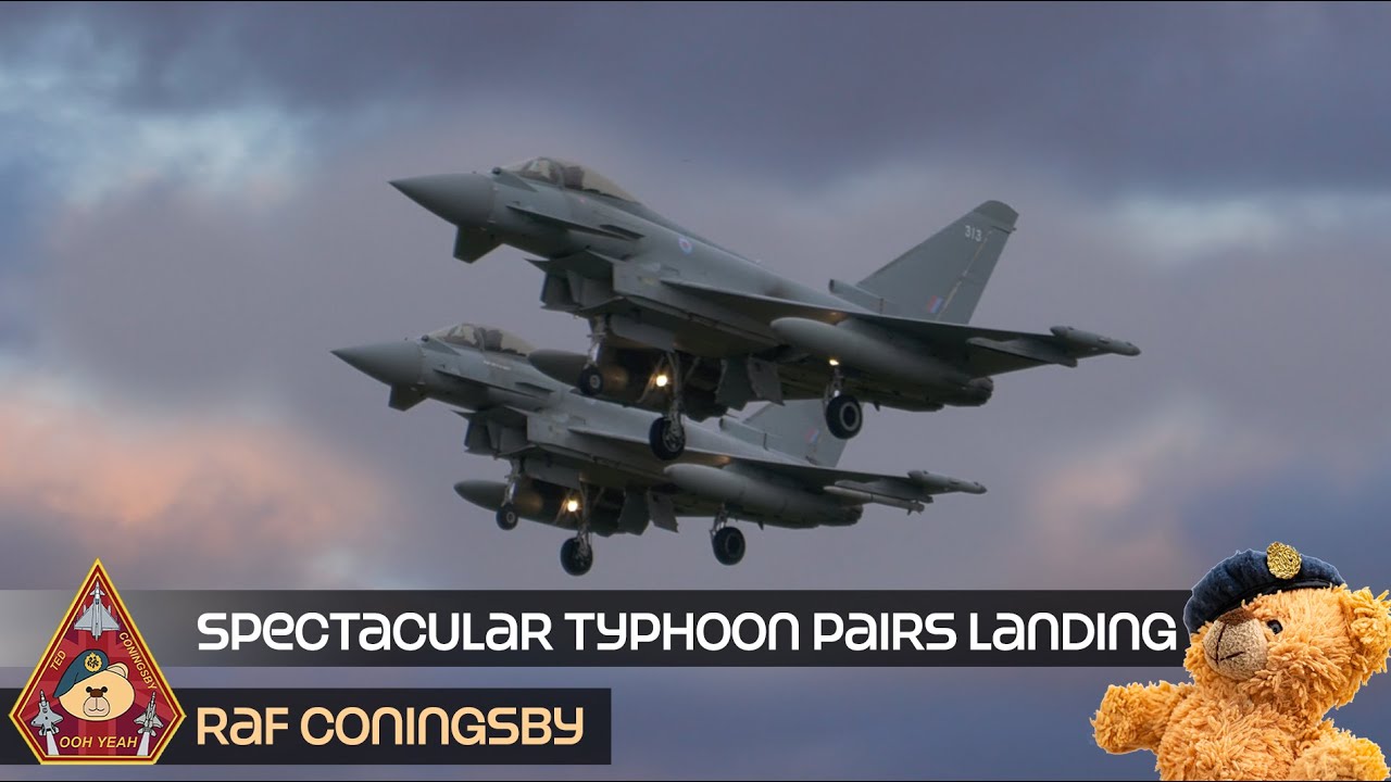 TOP CLASS TYPHOON PAIRS LANDING &bull; 29 SQUADRON OPERATIONAL CONVERSION UNIT &bull; RAF CONINGSBY