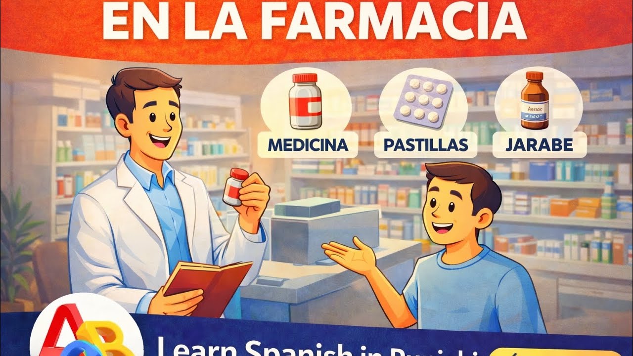 💊 Aprende español para ir a la farmacia 🇪🇸Frases fáciles y reales para principiantes (A1–A2)