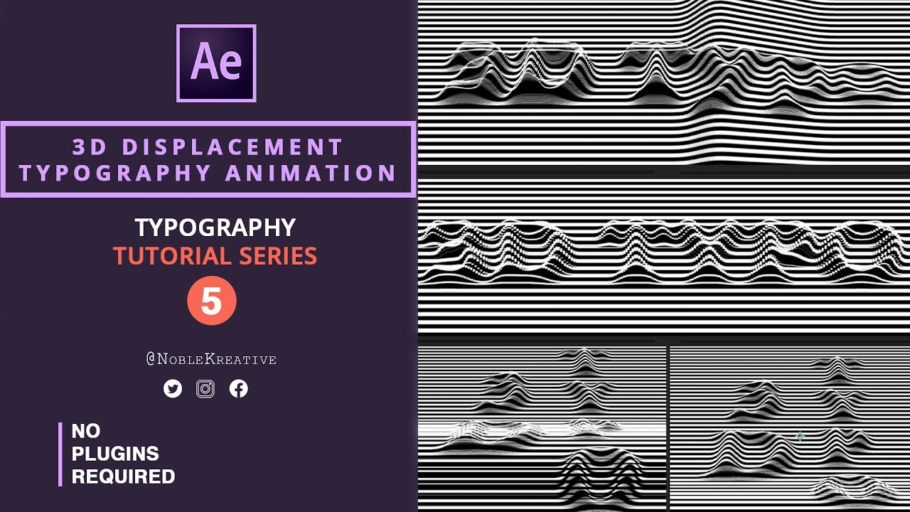 3D Displacement Typography Animation in AE | After Effects Tutorial