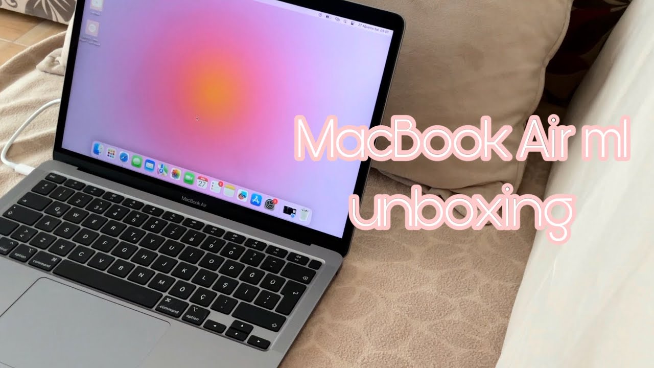 MacBook Air m1 unboxing (space grey)🤍✨🎀