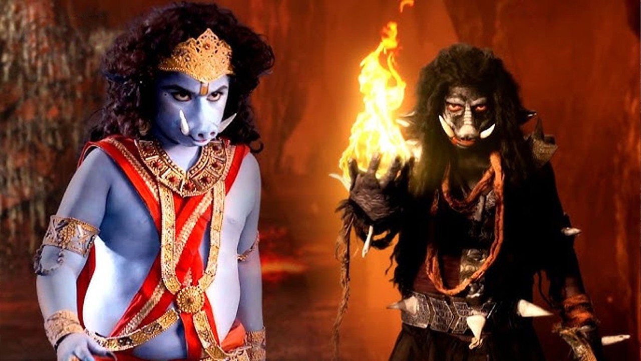 असुरों से कल्पवृक्ष की रक्षा करने को जब हनुमान ने रखा वारहसिंह रूप | महावीर बजरंगबली || भाग 322 -327