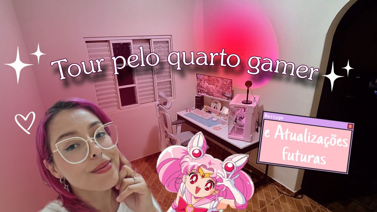 Tour pelo meu quarto gamer e atualizações futuras #quartogamer #setup 