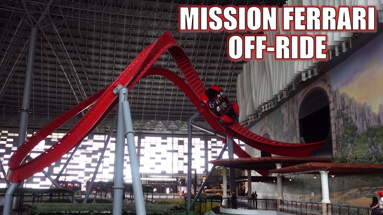 Mission Ferrari Off-Ride Footage (60FPS), Ferrari World SFX Coaster | Non-Copyright