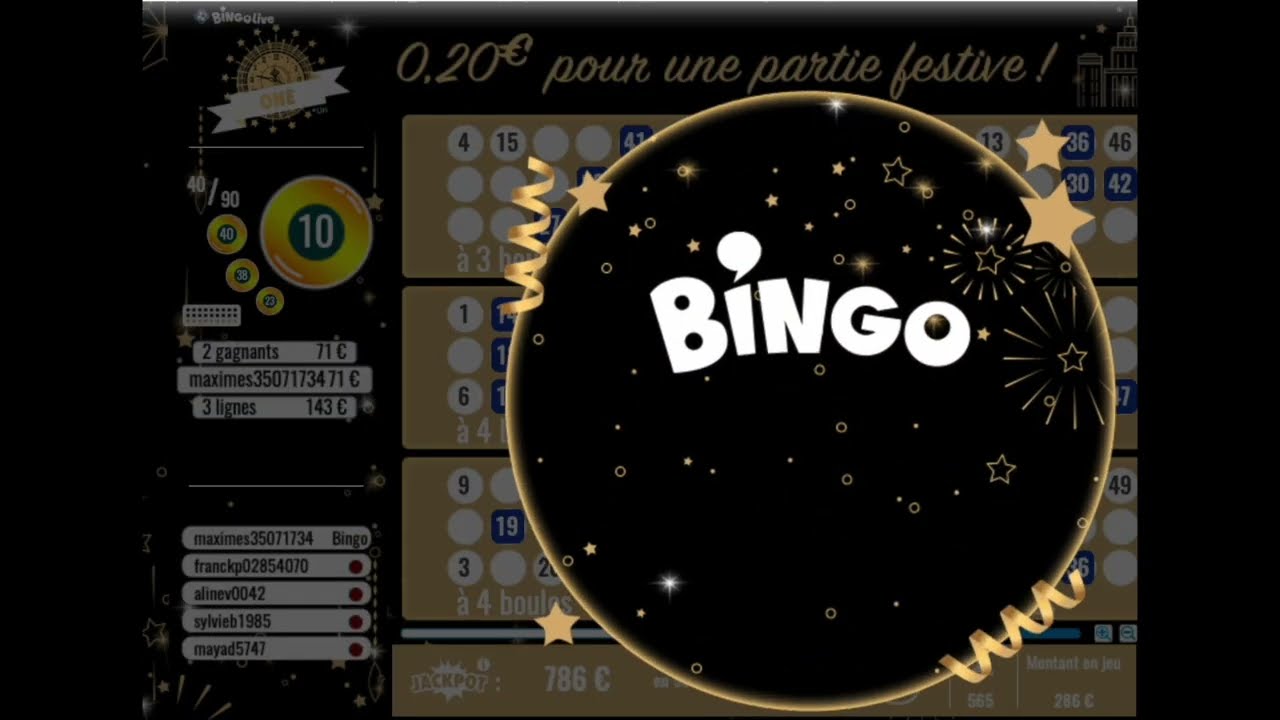 FDJ : Bingo Live One du 1er janvier- BONNE ANNEE A TOUS