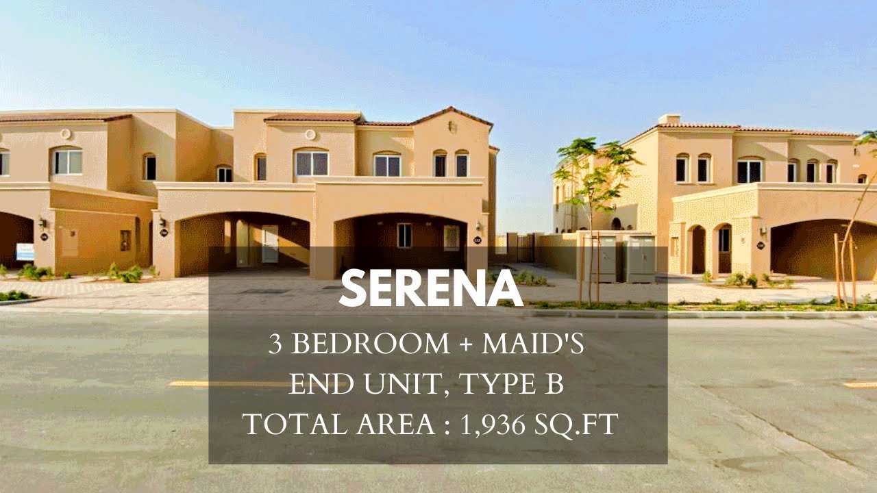 Serena | 3 Bedroom + Maid's Townhouse End Unit Type B | Total Area : 1936 Sq. Ft