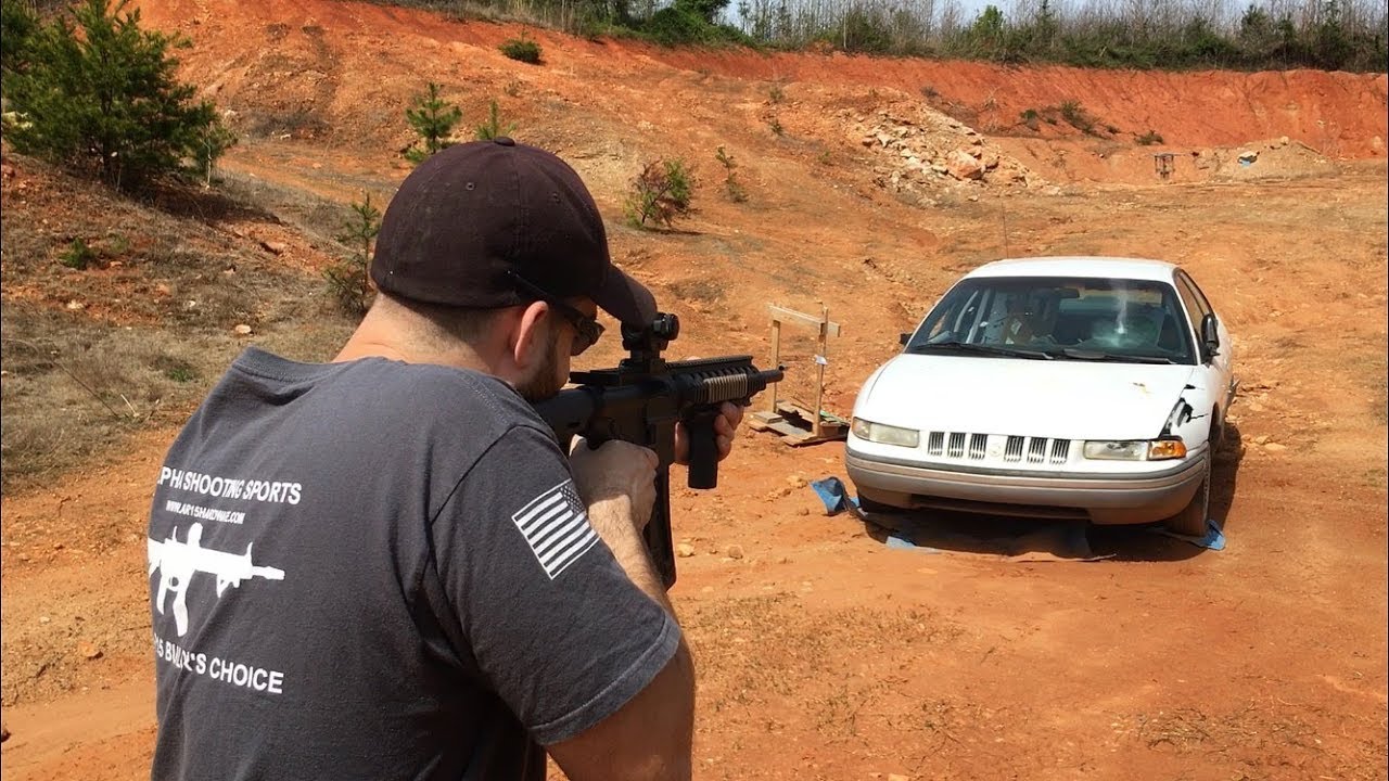 22LR против автомобиля