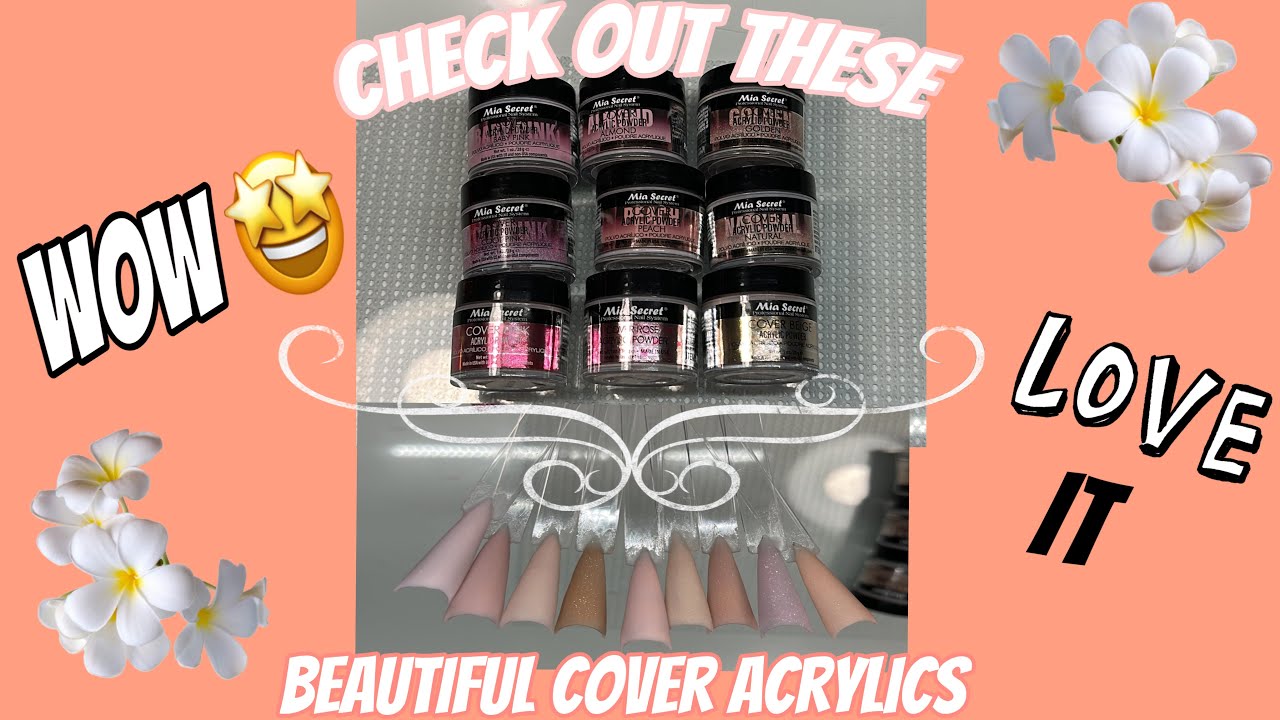 LET'S SWATCH ! @miasecret_usa AMAZING COVER ACRYLIC POWDERS.
