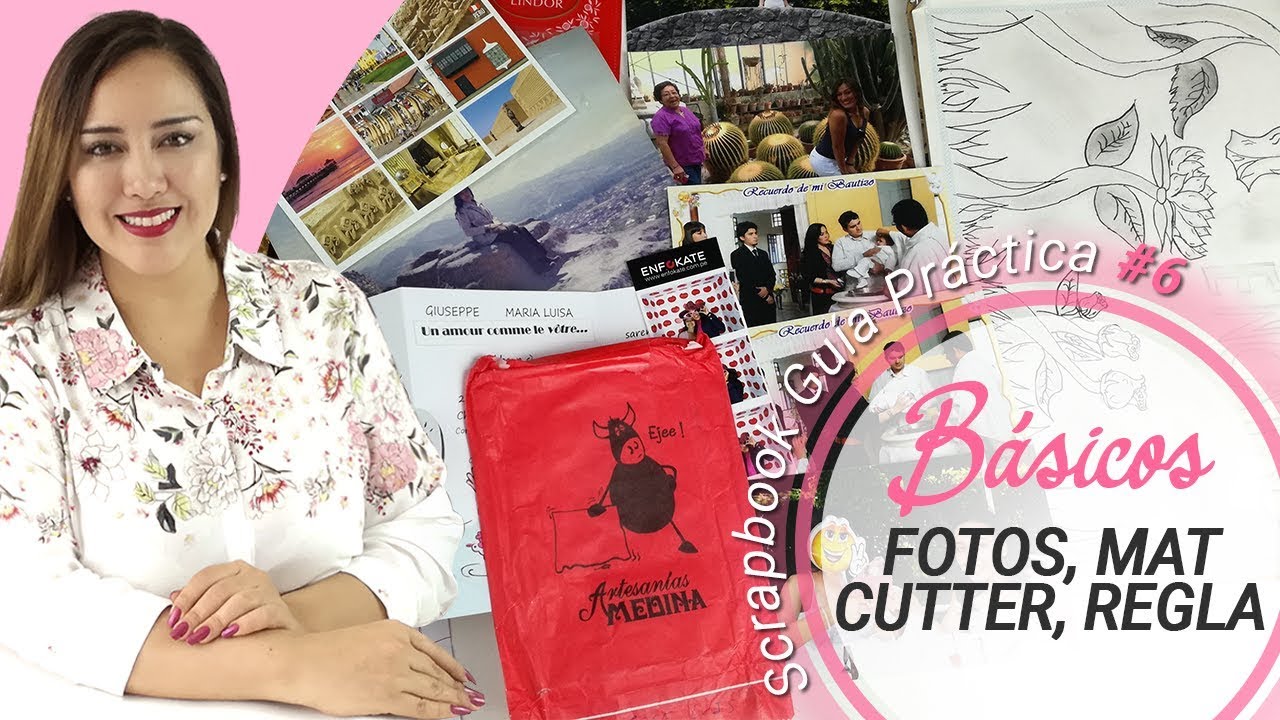 Curso Scrapbook para PRINCIPIANTES 📝💕 - MATERIALES B&aacute;sicos | fotos, cutter, mat, reglas