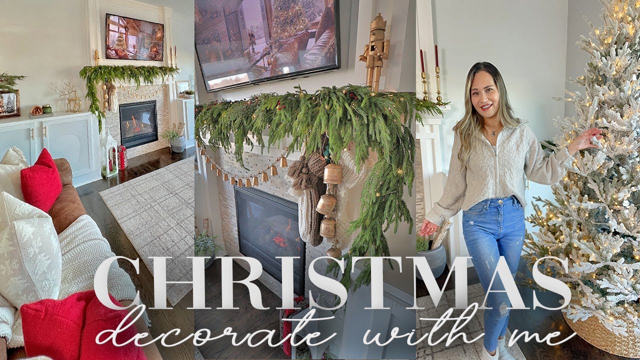 Christmas decorate with me 2023 || Christmas decorating ideas || Living Room makeover & decorate