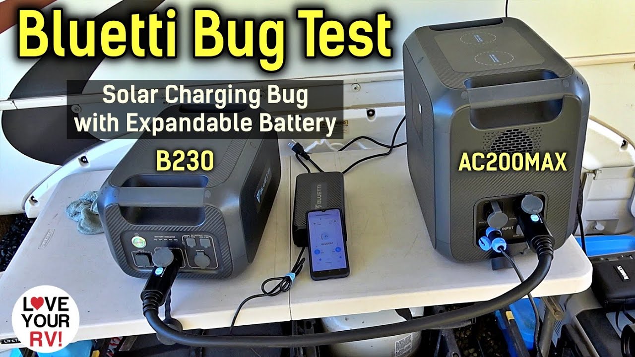 Bluetti Bug Test - Solar Charging Bug with Expandable Battery Pack - Pack Won't Wake up from 0%