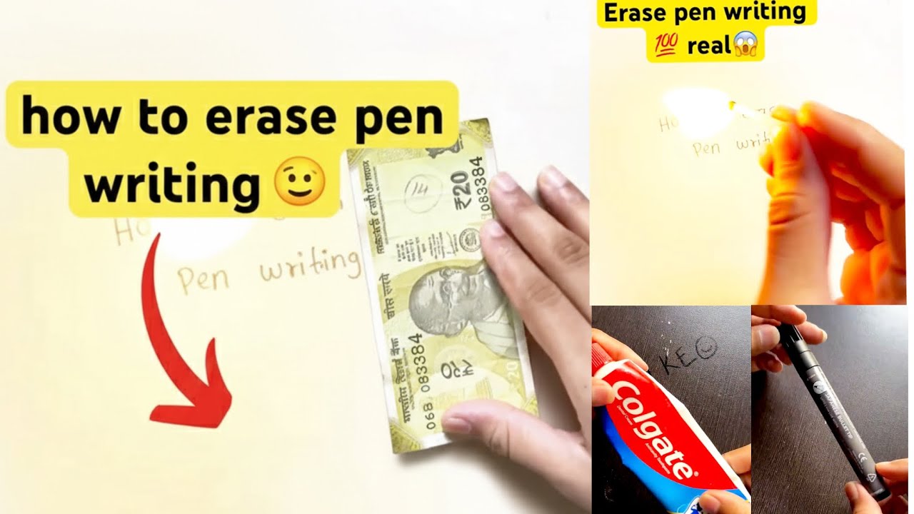 How To Remove Ink From Paper How To Erase Pen Writing