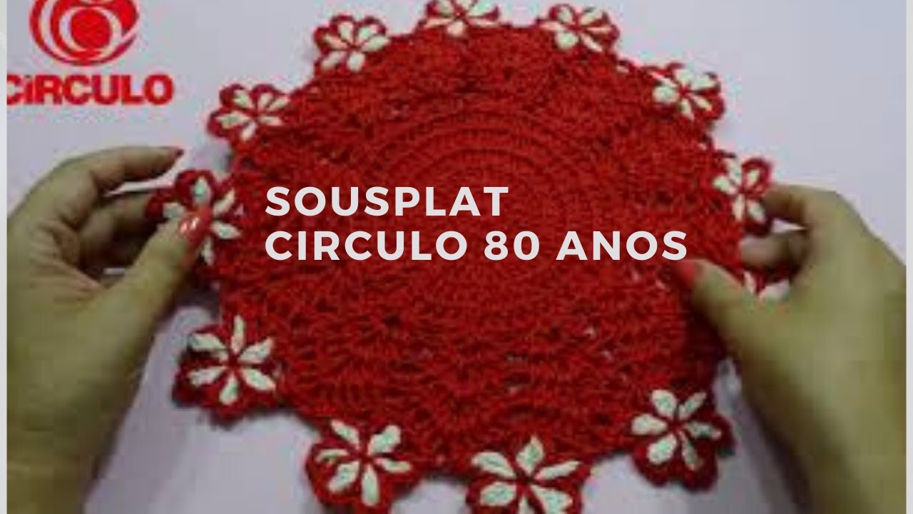 Sousplat vermelho Círculo - Silvana Todeschini 
