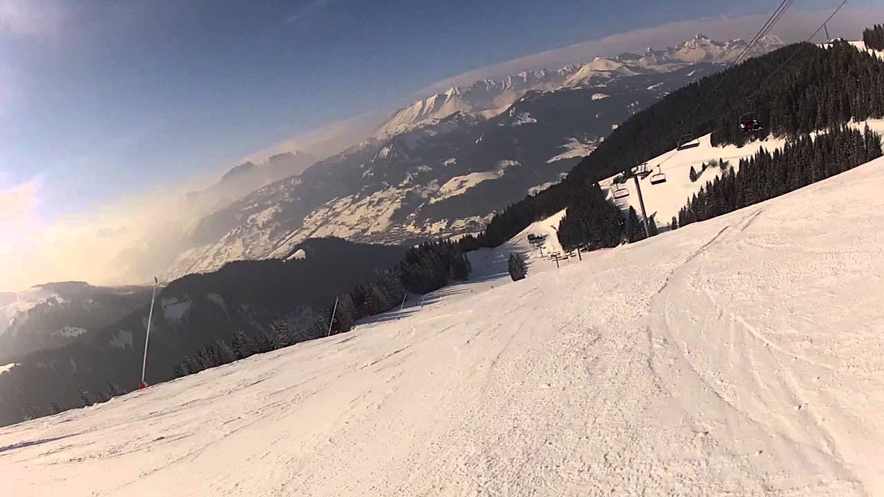 Descente Alpette piste rouge ski alpin