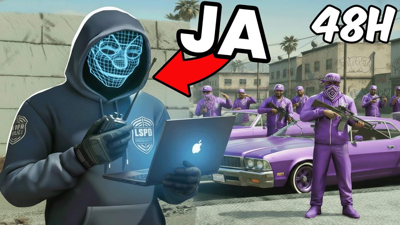 Zostałem POLICYJNYM HAKEREM w GTA V na 48h!