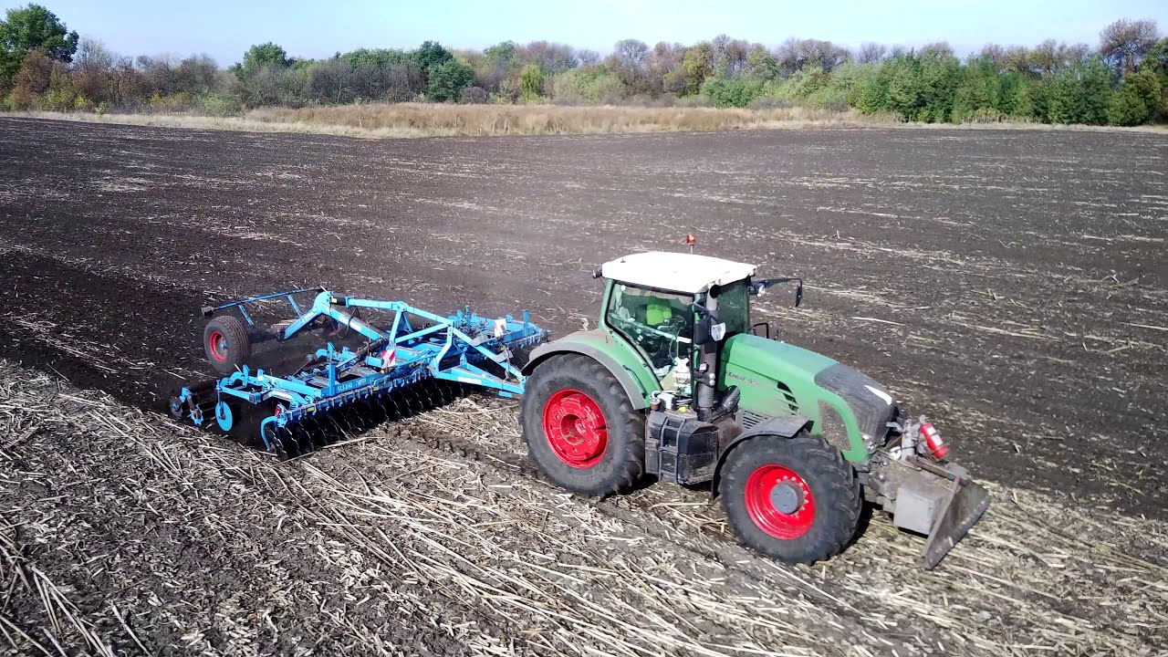 Fendt 936 Vario із дисковою бороною LEMKEN Rubin 9