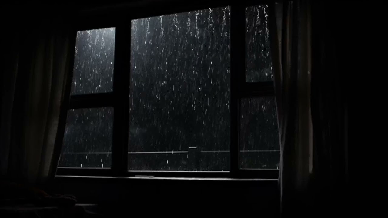 🌙 Window Rain Sounds 🌧️ Peaceful Night Rest