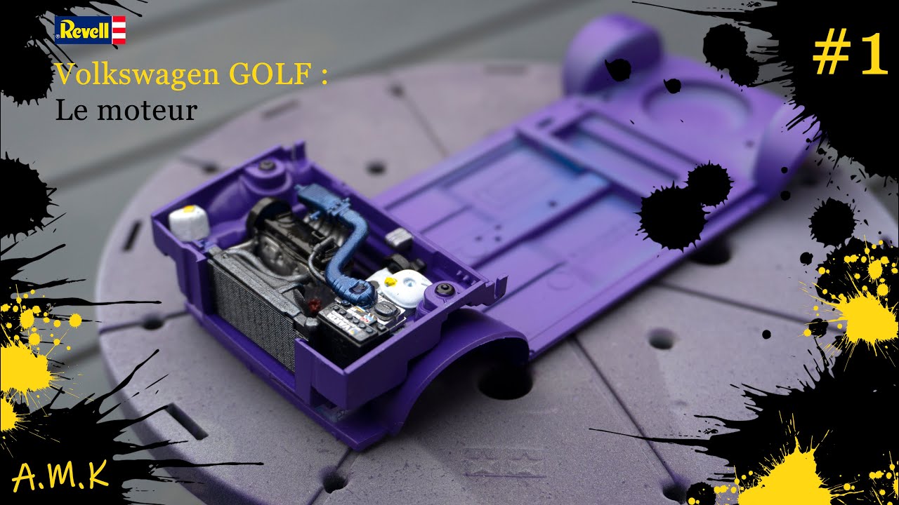 Revell Volkswagen Golf  GTI 1/24: #1 Le moteur (partie 1)