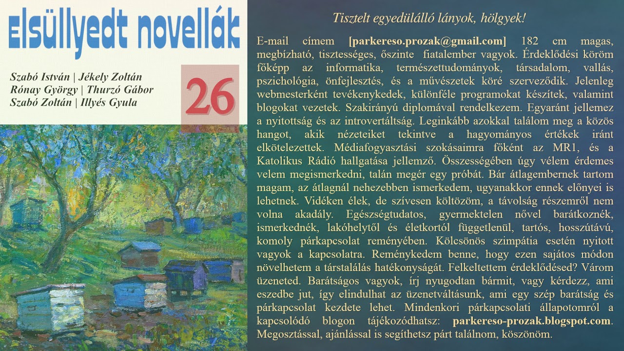 Elsüllyedt novellák #26 (hangoskönyv / antológia)