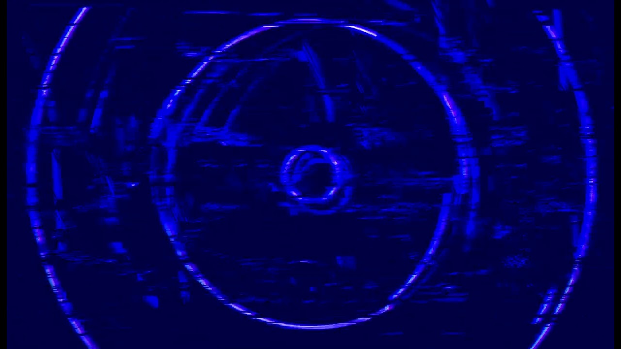 1 Hour Blue Circle Portal Glitching Screen - Glitch Effect