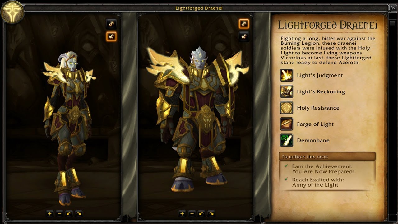 World of Warcraft Allied Races: Lightforged Draenei Quest Line