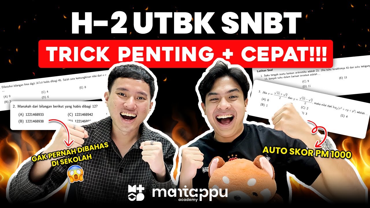 H-2 UTBK SNBT 2025!! INI TRIK CEPAT PENTING PENGETAHUAN KUANTITATIF!! | Jerome Polin & Billy