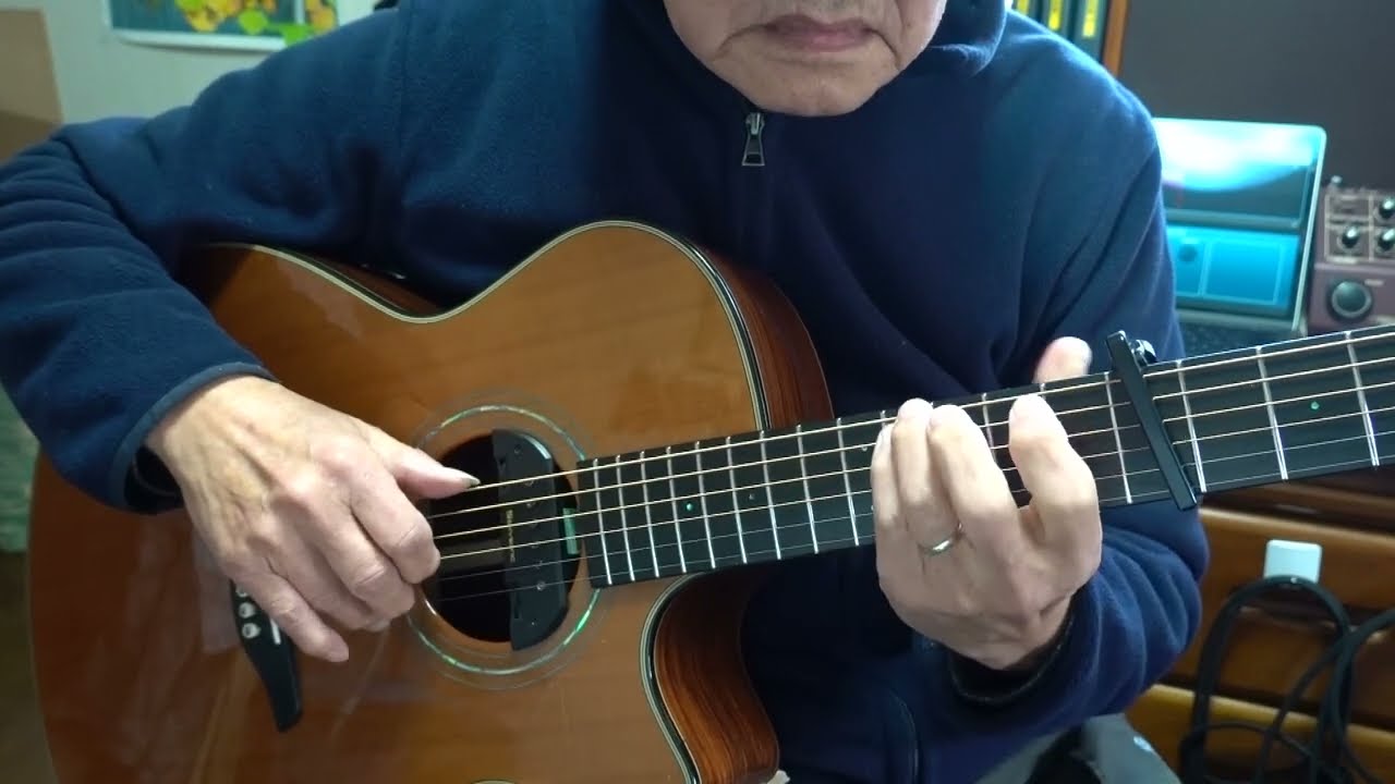６９歳からのアコギ奮闘記　第１９７回　５６ヶ月目。「春、来たる」　Tuning : DADF#AD　Capo : ７F　Guitar : 2014年製 Furch (G23-CRCT)