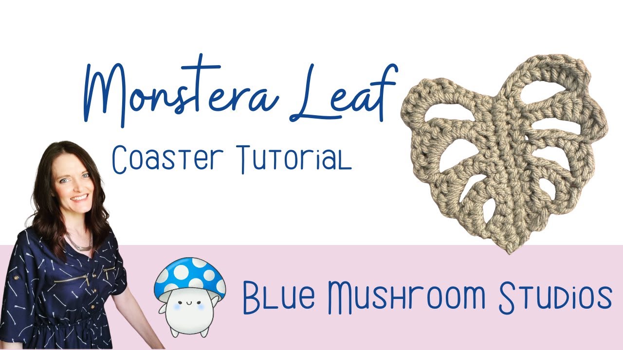Crochet Monstera Leaf Coaster or Appliqué
